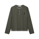 [Limited Preorder 45 Days] Hou Minghao FAD3AWAY FA Faux Layered Waffle Knit Long Sleeve Tee