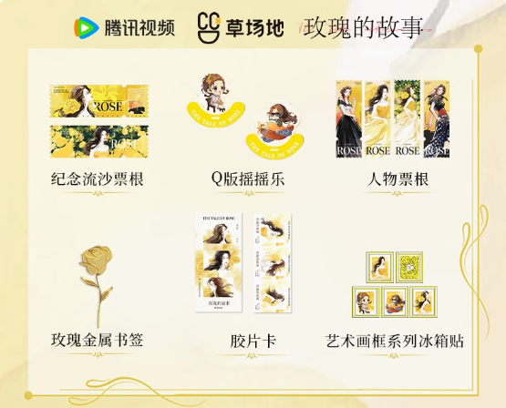 The Tale of Rose Merch - Huang Yi Mei Blooming Beauty Acrylic Ticket Stubs / Bookmarks / Magnets [Tencent Official]