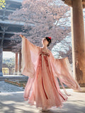[Preorder 30 days] Veil of Shadows (2026) x SHI SAN YU Official Merch - Ju Jingyi (Luwuyi) Peach Pink Hanfu Set