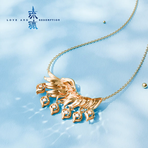 Love and Redemption Merch - Golden Phoenix Wing Necklace [Official]