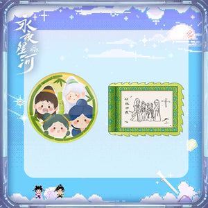 Love Game in Eastern Fantasy (2024) Merch - Bamboo Forest Four Heroes Team Spirit Badge + Fridge Magnet Set [Official]