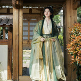 Love in Pavilion Official Merch - Moonlight Pavilion Green Hanfu Set [SHI SAN YU Collab]