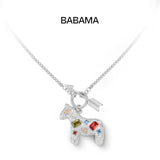 [In stock] Hou Minghao Shenzhen Concert Same Style Item - BABAMA Good Things Series Horse Pendant Necklace