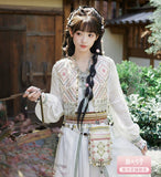Love in Pavilion Official Merch - Dongfang Qin Lan White Hanfu Set [SHI SAN YU Collab]