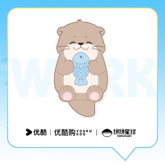 When Destiny Brings the Demon Official Merch - Otter Hugging Fish Mousepad (Preorder)