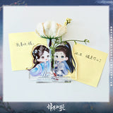 Legend of the Female General (2025) x WUSTYLE Official Merch - He Yan / Xiao Jue Couple Acrylic Pen & Flower Magnetic Holder (Preorder)