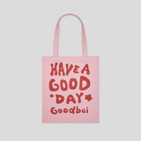 [In Stock] Bai Jingting GOODBAI Have a Good Day Lightweight Packable Printed Canvas Tote Bag