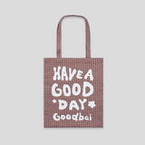 [In Stock] Bai Jingting GOODBAI Have a Good Day Lightweight Packable Printed Canvas Tote Bag