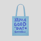 [In Stock] Bai Jingting GOODBAI Have a Good Day Lightweight Packable Printed Canvas Tote Bag
