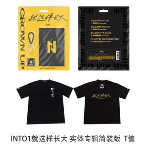 [PRE-ORDER] INTO1 Merch - GROWN UP Graduate Album NFC Card | Limited Edition Black Signature Label T-shirt [Official] - CPOP UNIVERSE Chinese Drama Merch Store